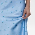 thumbnail image 6 of Jaimenalin Women'S Leopard Print Midi Skirt - Silk Satin, High Waist, Elastic Design for All Occasions Blue L, 6 of 8
