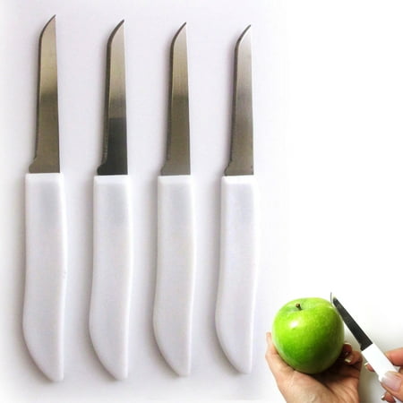 

4 Paring Knives Stainless Steel Set Sharp Kitchen Blades Cutlery Cooking Knife