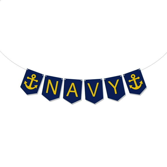 Military Navy Party Decoration Banner,Memorial Day Independence Day Veterans Day Navy Theme Party Decoration Supplies