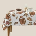 thumbnail image 4 of Fall Tablecloth 60 x 60 Inch Square, Rugby Maple Leaves Football Tablecloths Tablecloths Outdoor Polyester Seasonal Harvest Autumn Table Cover for Holiday Party Picnic Dinner Decor, 4 of 6