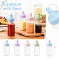 thumbnail image 7 of 8PCS Mini Squeeze Bottles For Sauces Leakproof Lids Plastic Mini Sauce Bottles For Lunch Box Mini Condiment Squeeze Bottles Portable Dispenser For Camping Picnic Home Kitchen Sauce Storage,Purple, 7 of 7