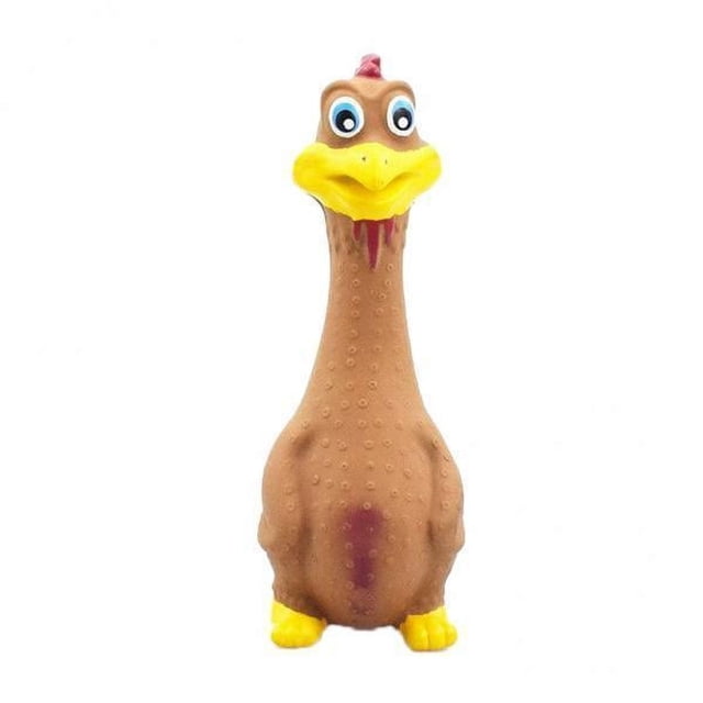 2x Pollo De Goma Gritando Cachorro Masticar Apretar Divertido Morder Juguete Para Regalo