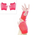 thumbnail image 3 of SUTENGDA 1Pair Fishnet Gloves  Mesh Gloves  Nylon Fingerless Stretchy Breathable Short Gloves Fit Most Hand Sizes  Classic 80‘S Style Mesh Gloves for Weddings or Parties  Black, 3 of 7