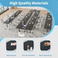 thumbnail image 5 of Folding Conference Table Black Foldable Conference Room Tables for 6-12 Person, Modern Modular Office Training Desk with Wheels (47.2in 4), 5 of 7