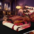 thumbnail image 5 of Homewish Vintage Castle Zipper Twin Comforter Sets with Fitted Sheet and 2 Pillowcases for Princess Girls, Botanical Tree Floral Zipper Bedding Set, Black Reversible, 5 of 7