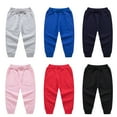 thumbnail image 2 of WIBACKER 2-9T Child Girl Boys' Athletic Sweatpants Kid Cotton Fleece Long Joggers Track Sport Pants, 2 of 6