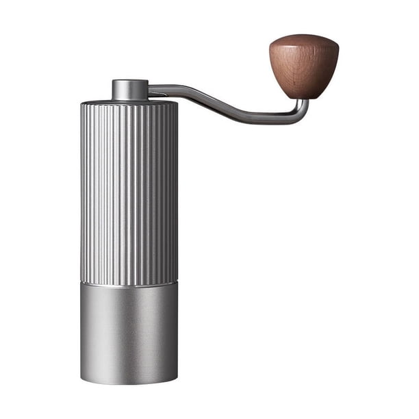 Molinillo de café manual, molinillo de café de rebabas cónicas de acero inoxidable, molinillo de café manual con mango plegable y ajuste ajustable