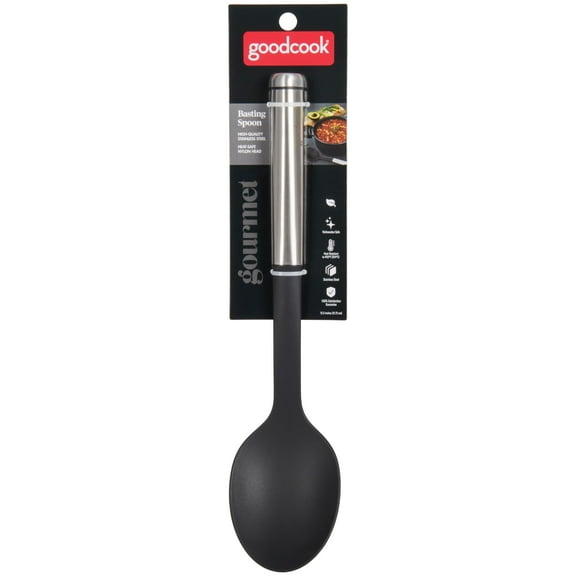 GoodCook Gourmet Basting Spoon Nylon Heat Safe Head 12.5-Inch Length Safe For Nonstick Surfaces