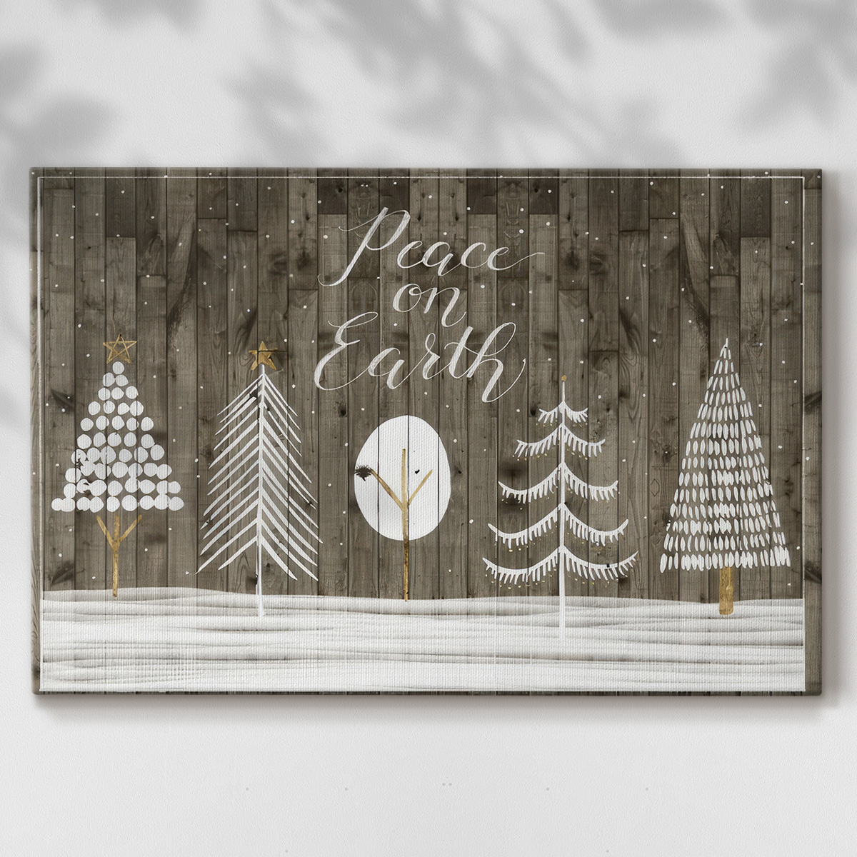 Wooded White Christmas Collection A- Gallery Wrapped Canvas