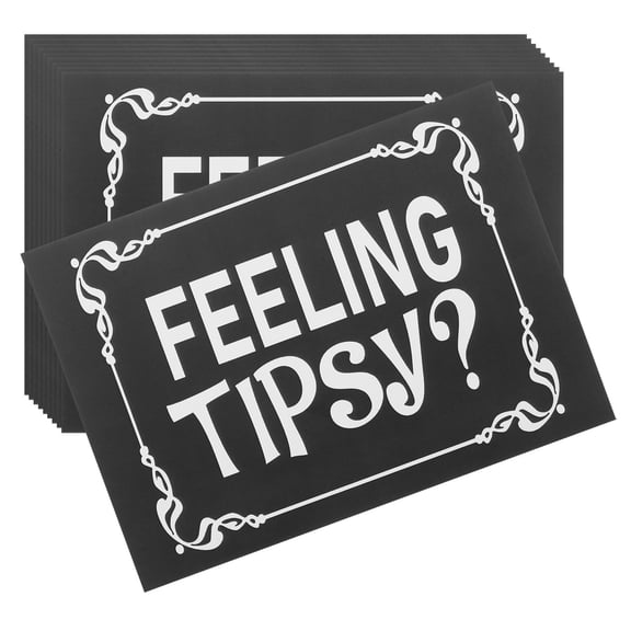 AURARMLET 10Pcs Feeling Tipsy Sticker Waterproof Self Adhesive Labels for Restaurant Decor