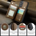 thumbnail image 6 of Mantto Case for Samsung Galaxy A52 4G/5G with Card Holder, Retro PU Leather RFID Blocking Credit Card Slots Double Magnetic Clasp Flip Kickstand Shockproof Phone Cover for Galaxy A52 4G/5G,Brown, 6 of 9
