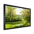 thumbnail image 2 of Spring Trees With Green Pond 20 in x 12 in Framed Painting Canvas Art Print, by Designart, 2 of 4