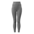 thumbnail image 4 of COMVALUE Workout Leggings for Women - High Waisted Yoga Pants Tummy Control Compression for Running (Z02-Dark Gray, L), 4 of 4