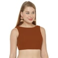 thumbnail image 2 of eloria Women's Blouse Tie Up And Backless Top Color: Brown | Size: 32, 2 of 6
