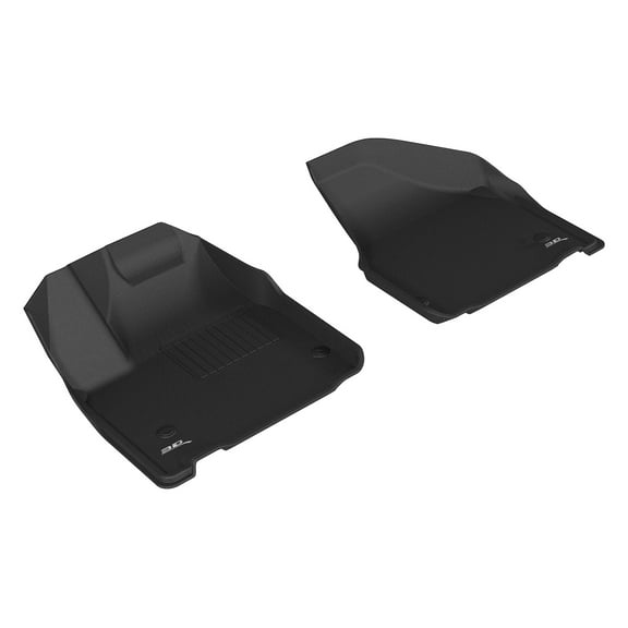 3D MAXpider Custom Fit KAGU Floor Mat (BLACK) Compatible with CHRYSLER PACIFICA/VOYAGER 2017-2023 - Front Row