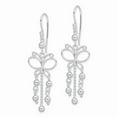 thumbnail image 2 of 925 Sterling Silver Rhodium Plated Butterfly Dangle Earrings; for Adults and Teens; for Women and Men, 2 of 3