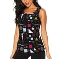 thumbnail image 2 of Uemuo Colorful Geometry Pattern Workout Tank Tops for Women Breathable Moisture-wicking tank top Sleeveless Running Loose Fit Yoga Tops Active Shirts Sports Gym Exercise, 2 of 9