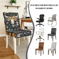 thumbnail image 5 of TSOVTHRID Aztec Tribal Cattle Skull Floral Print Quilted Dining Chair Slipcovers Stretchy Comfy Chair Seat Covers Washable Removable Seat Cushion Covers with Detachable Strap, Set of 1, 5 of 7