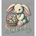 thumbnail image 5 of Sweets Bunny WIth Candy Basket   Boy's Heather Gray Long Sleeve Hoodie-XXL, 5 of 6