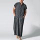 thumbnail image 2 of Playeras Cuello V Para Hombre, Vestido Árabe, Túnica Media, Manga Larga, Bordado, Bolsillo, Camisa Larga, Bata, Abrigo, Camisa, Ropa De Oración Para Hombre, 2 of 8