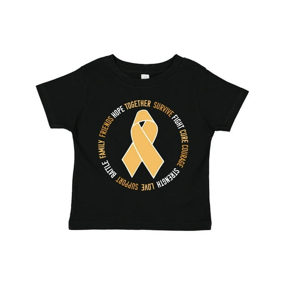 Inktastic Word Circle-Childhood Cancer Awareness Boys or Girls Toddler T-Shirt