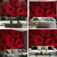 thumbnail image 6 of Peel and Stick Wallpaper Canvas Bouquet dark red roses Modern Art Wall Mural Decor Self Adhesive and Removable 69in x 98in, 6 of 6