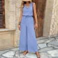 thumbnail image 6 of Edvintorg Jumpsuits for Women Dressy Casual Wide Leg Jumpsuit Summer Rompers Jumpers with Pockets Beach Vacation Travel Clothes, 6 of 8