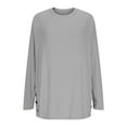 thumbnail image 3 of Dagugfen Ribbed Long Sleeve Tops for Women Loose Fitting Long Tops Casual Knit Comfy Long Sleeve Shirts Fall Clothes, 3 of 7