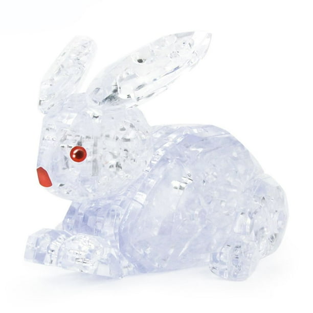 Fiudx Liquidación De Ofertas Flash Rompecabezas De Cristal, Modelo De Conejo Bonito, Gadget De Bricolaje, Bloques De Construcción, Juguete Para Regalo, Oferta