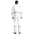 thumbnail image 2 of Sxiwei Men's One Piece Cotton Work Jumpsuit Reflective Straps Full Body Coveralls Mechanics Workwear White L, 2 of 7