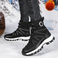 thumbnail image 2 of CAICJ98 Women's Snow Boots Mid-Calf Boots 2025 New Cotton Walking Shoes Waterproof High-top Non-slip Winter Boots Women (Black,Size 7.5), 2 of 7