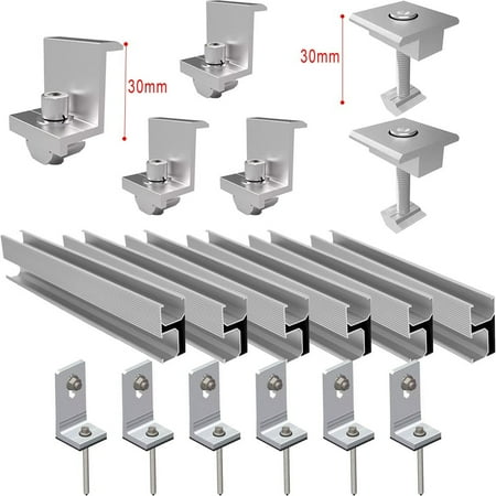 

dewu Solar panel PV profile Alu mounting rail Flat roof Metal roof Solar rail