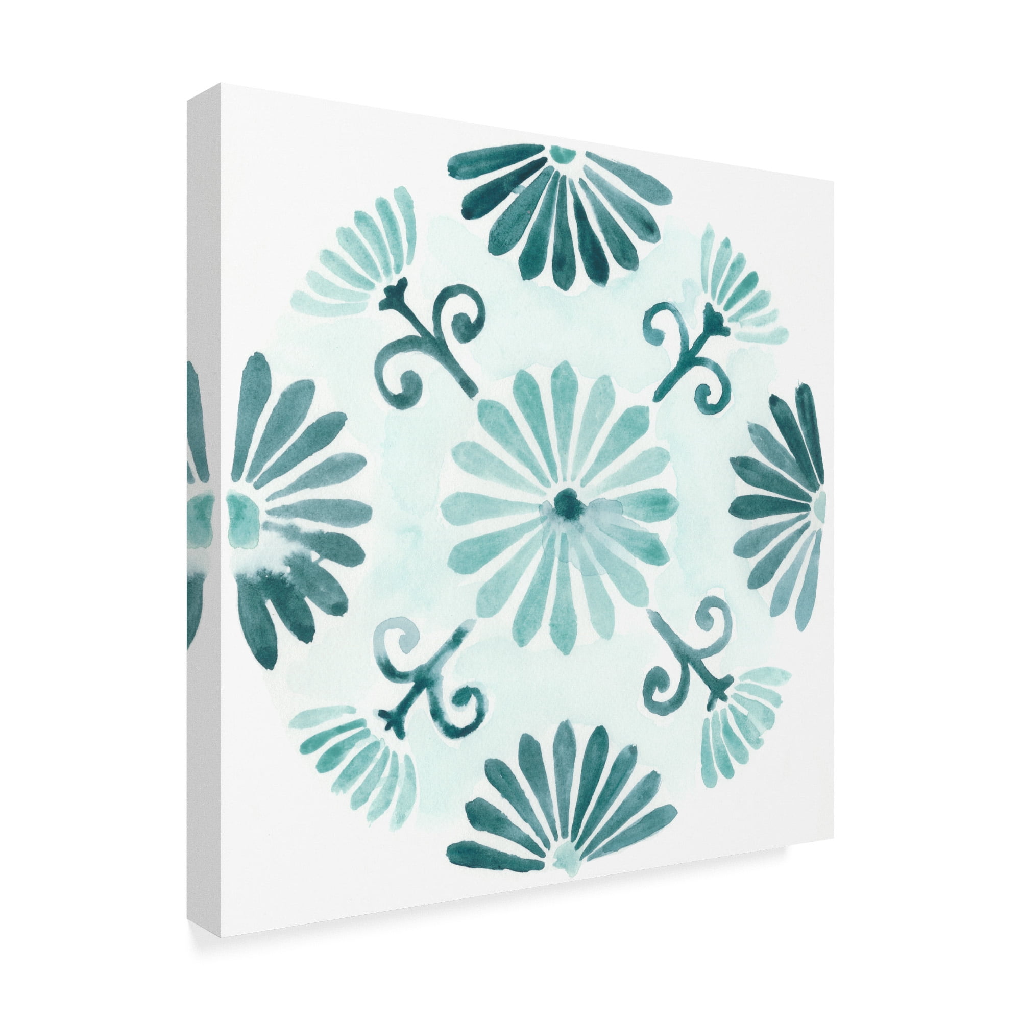 Trademark Fine Art 'Aqua Medallions I' Canvas Art by June Erica Vess
