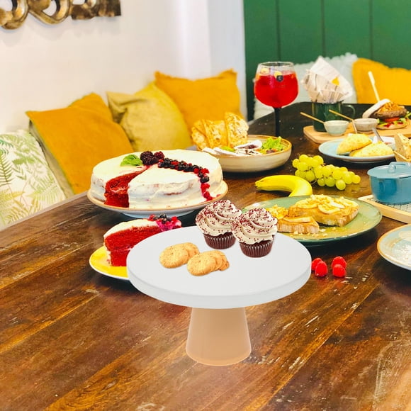 MERRYHAPY 1Ud Estante De Exhibición Marfil Para Pasteles Y Postres Con Compacto Y Duradero