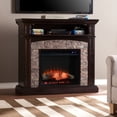 thumbnail image 3 of Southern Enterprises 45.5" Brown and Black Contemporary Electric Fireplace, 3 of 3