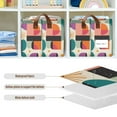 thumbnail image 4 of Yayeee Foldable Storage Basket for Shelves with Handles Waterproof Cloth Bins, Beige Abstract, 4 of 7