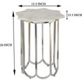 thumbnail image 3 of Spitiko Homes Star Shaped End Table in Nickel with White Marble iron, 3 of 8