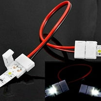 ABI 8mm 6-Inch 2-wire Solderless Flexible Coupler for 3528 LED Strip Light PCB (10-Pack)