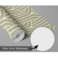 thumbnail image 6 of S4Sassy Peel & Stick Vinyl Wallpaper, Art Deco Streamline Print Contact Paper Waterproof - Green, 25"x240", Removable Modern Wall Covering for Home Decor in Bedrooms & Living Areas, Renter Spaces, 6 of 9