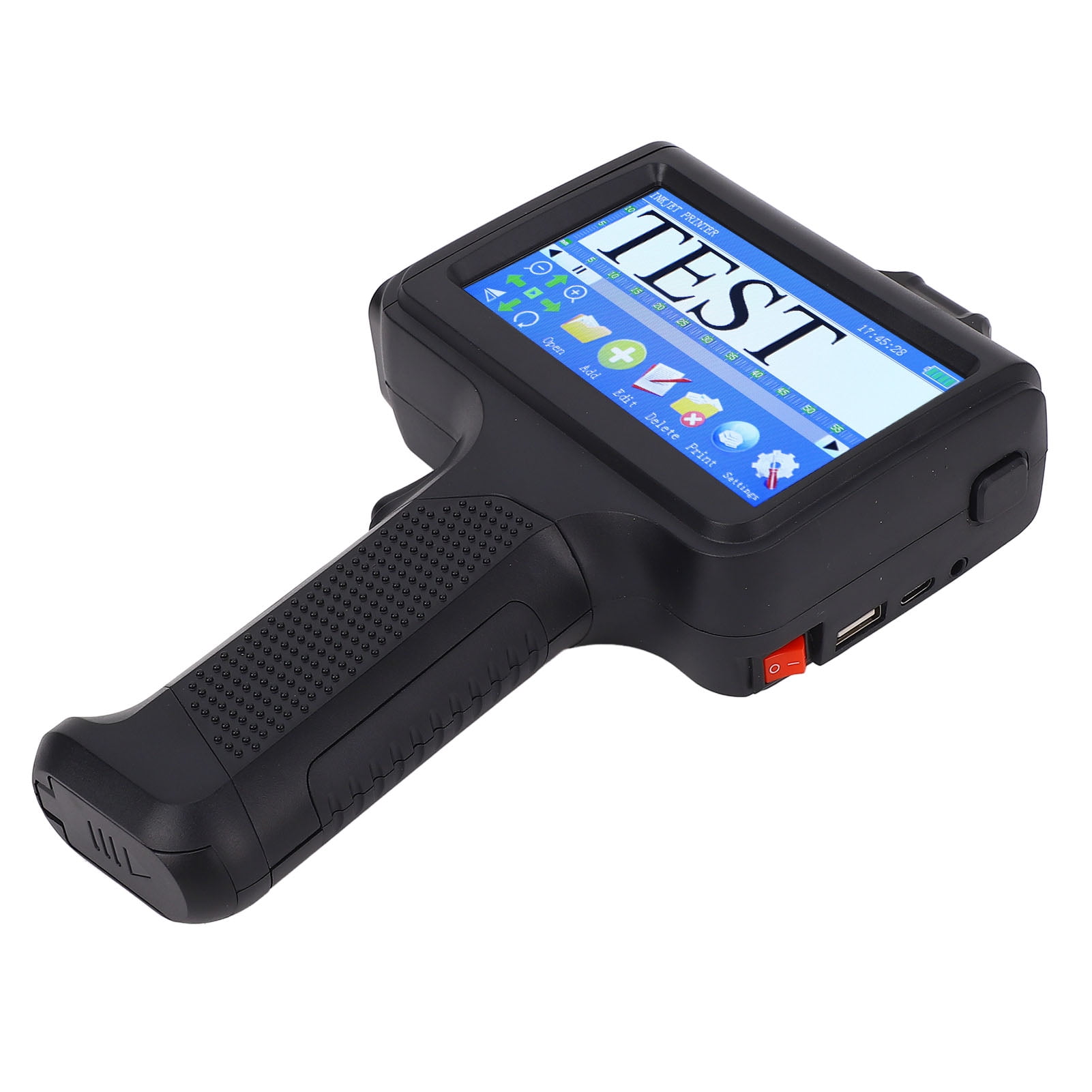 Handheld Inkjet Printer, Handheld Coding Machine Simple UI Interface Multi Languages  for Paper Plastic Leather