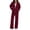 A1_Wine, variant on YHCY 2 Piece Zip Up Sweatsuits for Women Basic Long Sleeve Hooded Sweatshirt Long Straight Wide Leg Sweatpant Casual Comfy Soft Suits Plus Size Fall Trendy Sets Lounge Travel Tracksuits Beige L