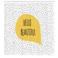 thumbnail image 2 of Ambesonne Hello Shower Curtain, Romantic Pastel Color Dots, 69"Wx75"L, Yellow White, 2 of 4
