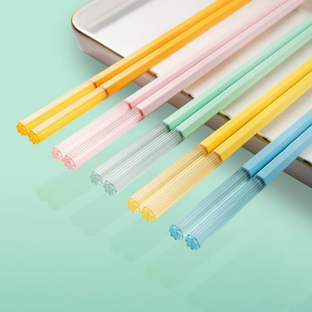 

YX STORE 5 Pairs Chopsticks Smooth Surface Heat-resistant Exquisite Food Grade Wide Application Food Chopsticks for Home