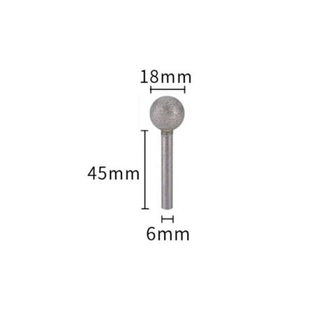 

6mm Shank Spherical Head Diamond Grinding Bit Round Ball Burs for Stone Drill