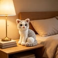 thumbnail image 2 of YiJuHui Realistic Cat Plush Toy, Soft Stuffed Siamese Kitty Plush Animal, Cute Lifelike Cat Doll, Bedroom Sofa Decor, Birthday, 2 of 8