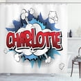 thumbnail image 1 of Ambesonne Charlotte Shower Curtain, Female Name Cartoon, 69"Wx70"L, Multicolor, 1 of 3