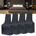 thumbnail image 4 of Furniture Cups, Wheel Stopper Black Rubber Anti Sliding Prevent Scratch  For Bed For Office For Chair For Bedroom For Home For Sofa, 4 of 8