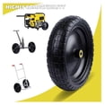 thumbnail image 5 of 13” Flat Wheelbarrow Tires Replacement - (5/8" Bearings,Offset Hub 2.1") Suitable for Lawn & Garden Carts, Hand Trucks, Generators & Easy Installation with Cotter Pins, 5 of 7