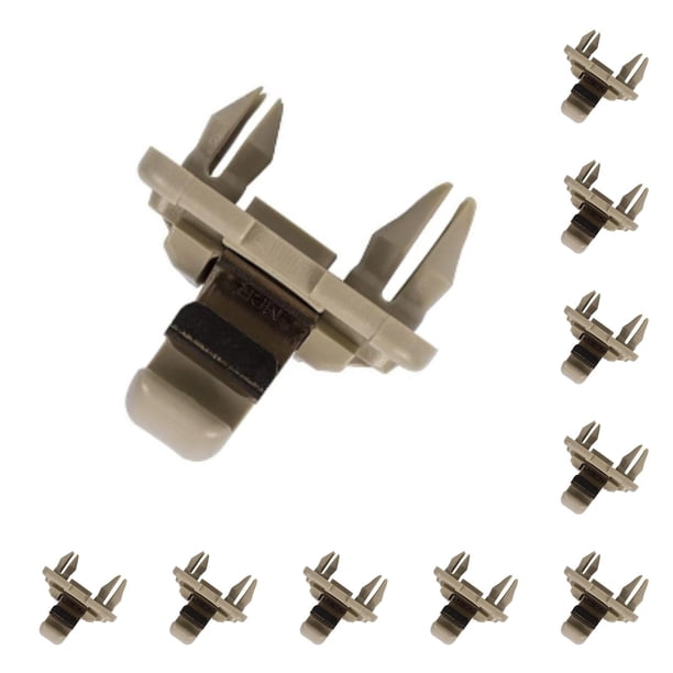sweethay Clip de visera de plástico Beige para coche, reemplazo de sujetador de protección solar para A6 C5 A4L A6LQ5Q3A5C6 10piezas