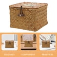 thumbnail image 2 of Boîte Tressée avec Couvercle Panier de Rangement Tressé à la Main, 2 of 8